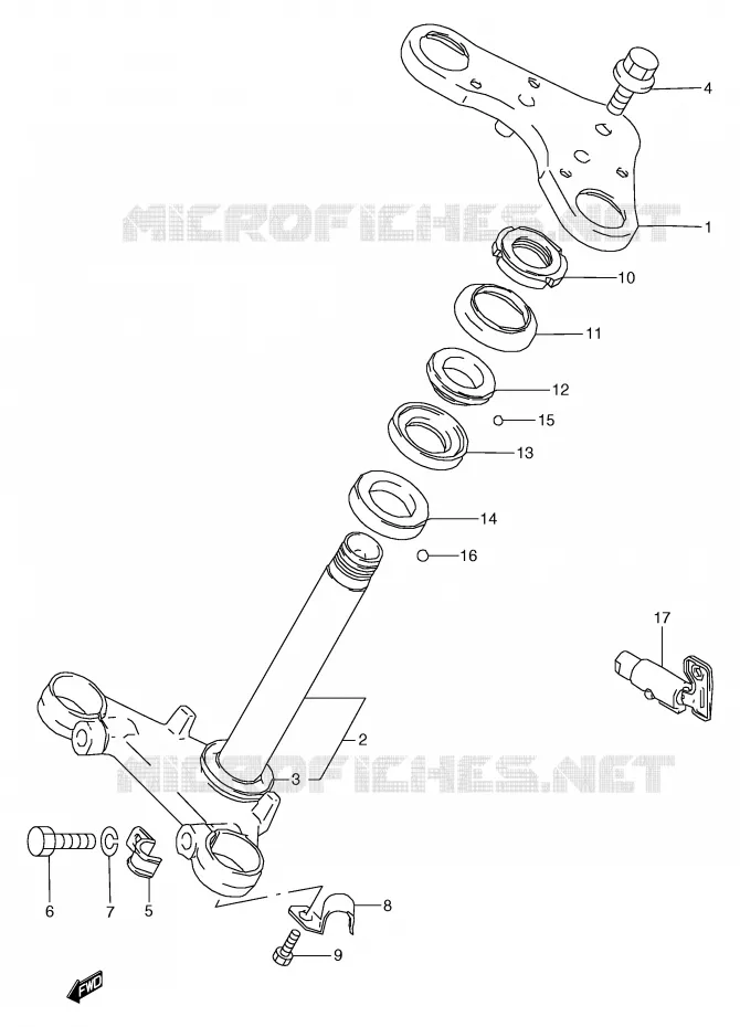 STEERING COLUMN Suzuki MOTO 80 RG 1991  RG80M(E4)