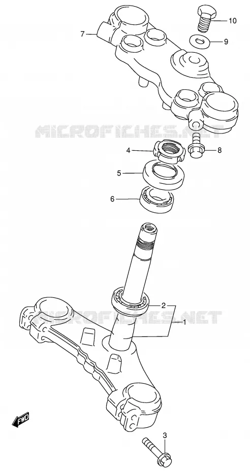 STEERING COLUMN Suzuki MOTO 900 RF 1998  RF900RW(E2)