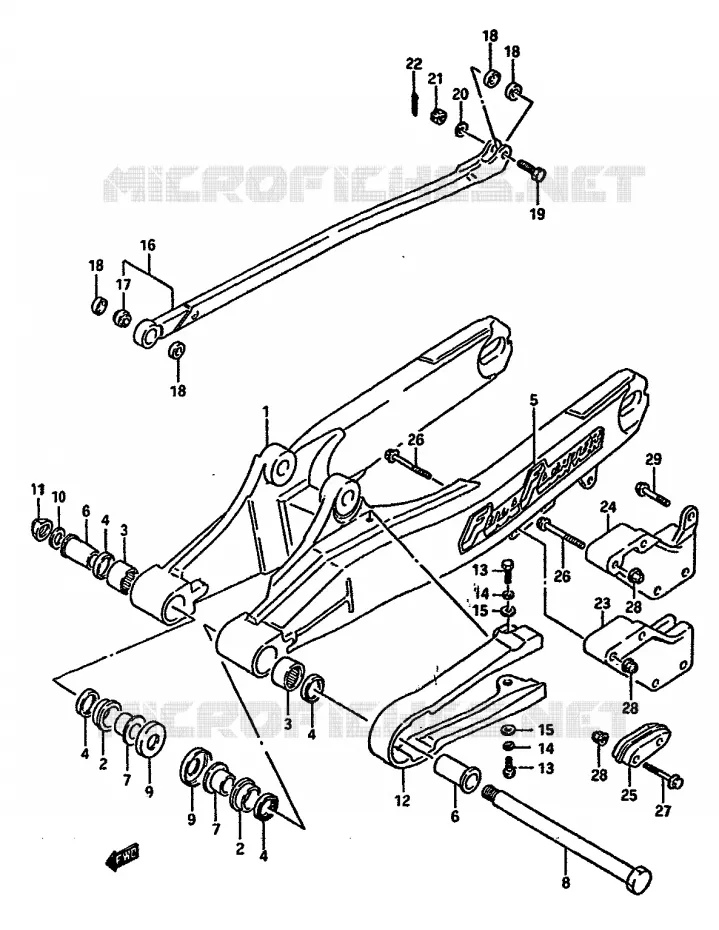 SWINGARM (MODEL G/H) Suzuki MOTO 125 RM 1988  RM125J(G/H/J)