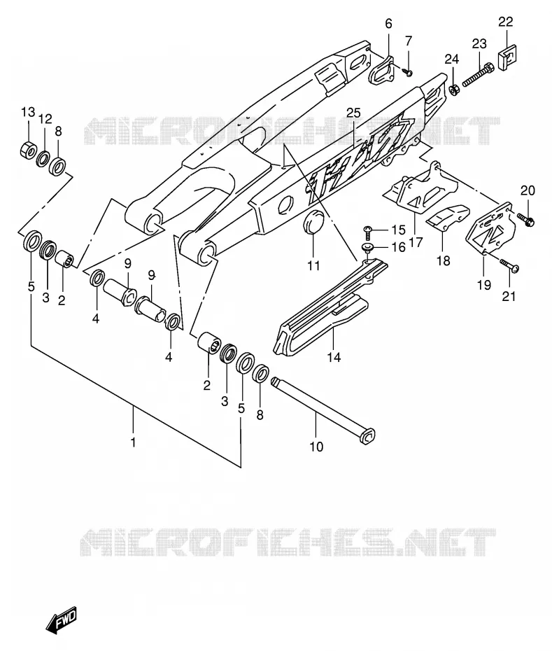 SWINGARM (MODEL V) Suzuki MOTO 125 RM 2000  RM125Y(E2)