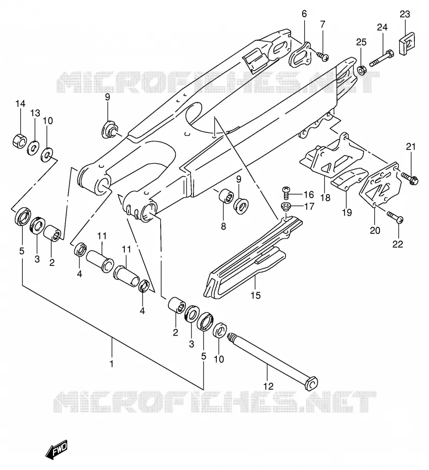 SWINGARM (MODEL W) Suzuki MOTO 125 RM 2000  RM125Y(E2)