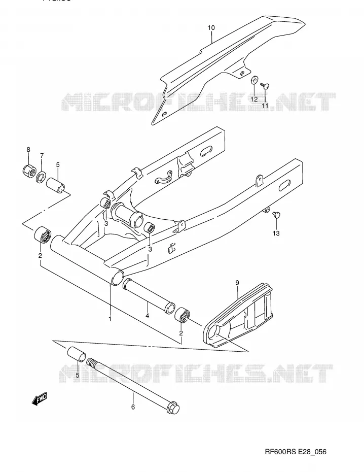 SWINGARM Suzuki MOTO 600 RF 1995  RF600RS(E28)