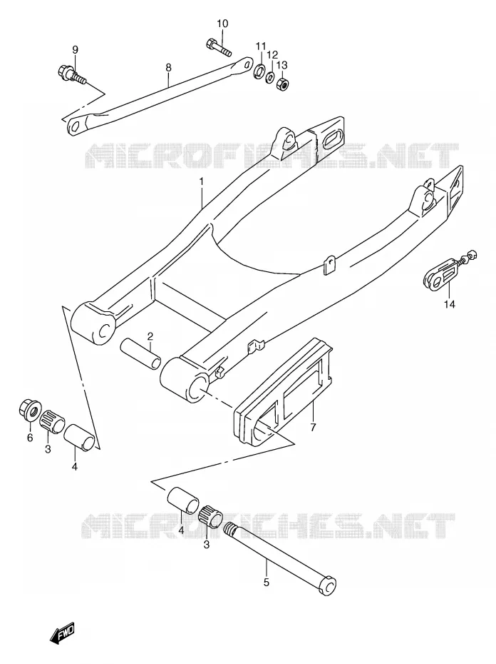 SWINGARM Suzuki MOTO 800 MARAUDER 2003  VZ800K3(E2)