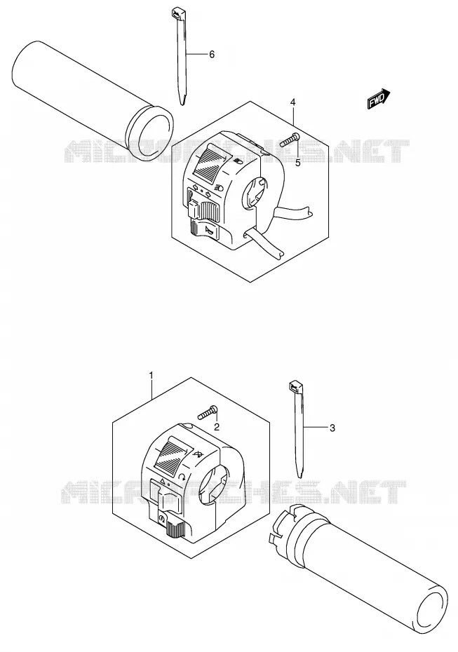 SWITCHES (MODEL K5/K6) Suzuki MOTO 1500 INTRUDER 2007  VL1500K7(E2)