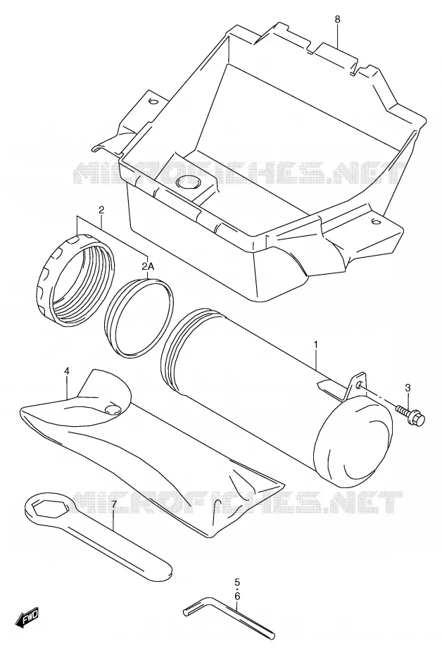 TOOL BOX (MODEL V/W) Suzuki MOTO 800 MARAUDER 2002  VZ800K2(E2)