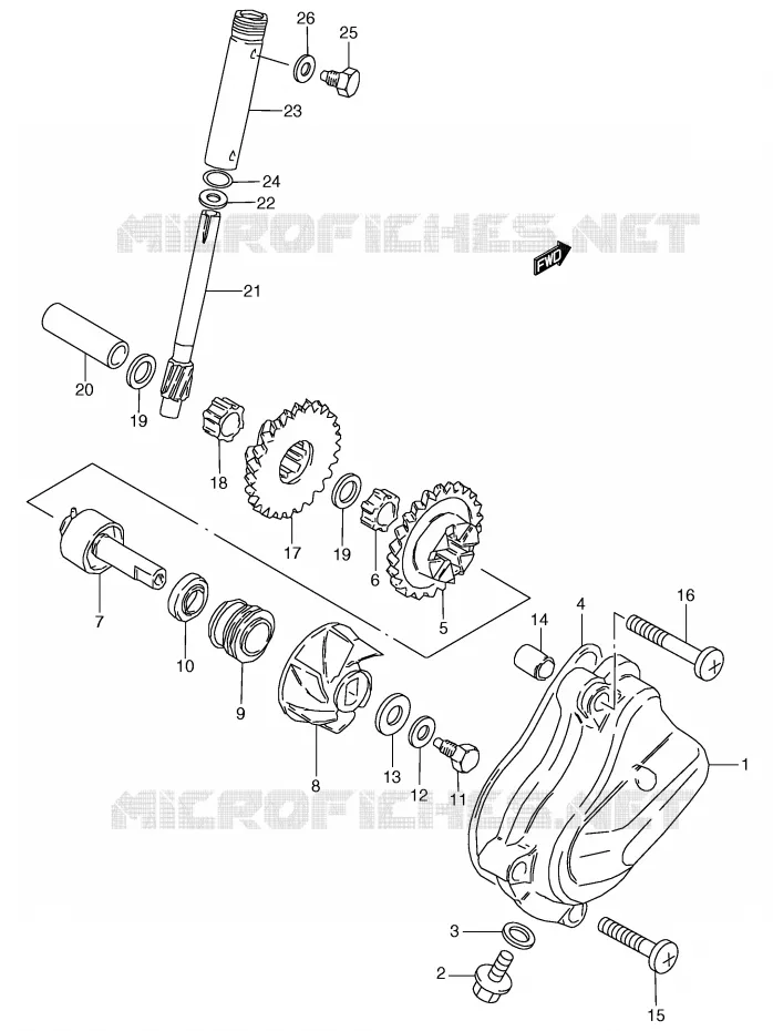 WATER PUMP Suzuki MOTO 80 RG 1988  RG80J(E4)