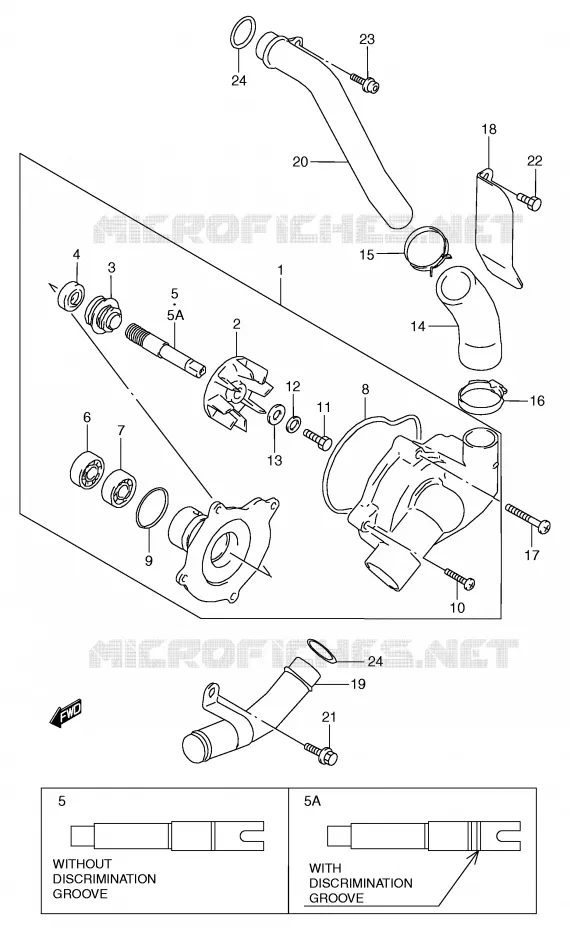 WATER PUMP Suzuki MOTO 800 MARAUDER 2002  VZ800K2(E2)