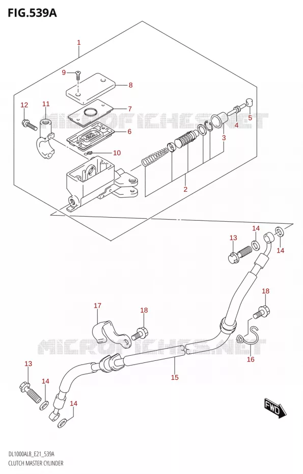 CLUTCH MASTER CYLINDER Suzuki MOTO 1000 V-STROM 2018  DL1000AL8 E21