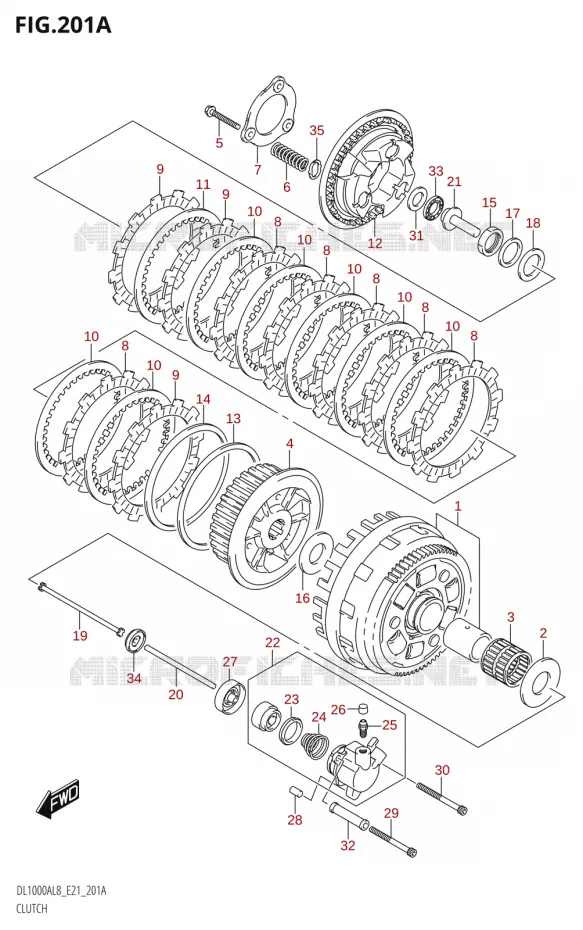 CLUTCH Suzuki MOTO 1000 V-STROM 2018  DL1000AL8 E21