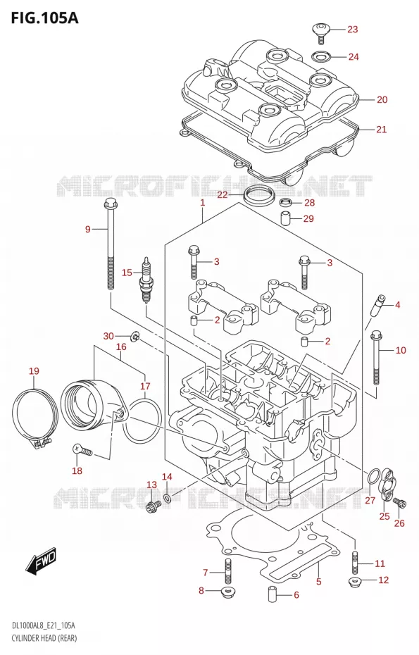 CYLINDER HEAD (REAR) Suzuki MOTO 1000 V-STROM 2018  DL1000AL8 E21