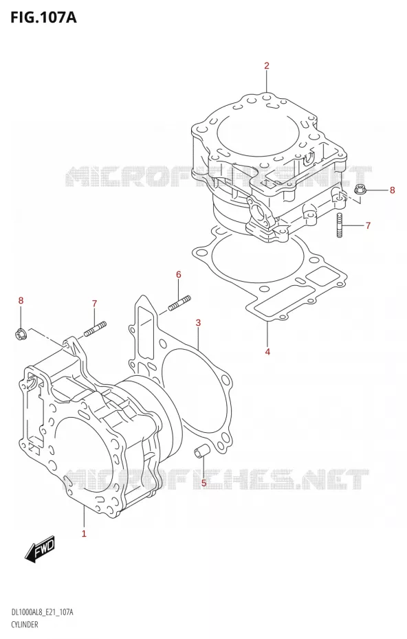 CYLINDER Suzuki MOTO 1000 V-STROM 2018  DL1000AL8 E21