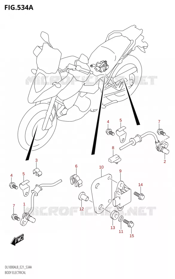 ELECTRICAL COMPONENTS Suzuki MOTO 1000 V-STROM 2018  DL1000AL8 E21