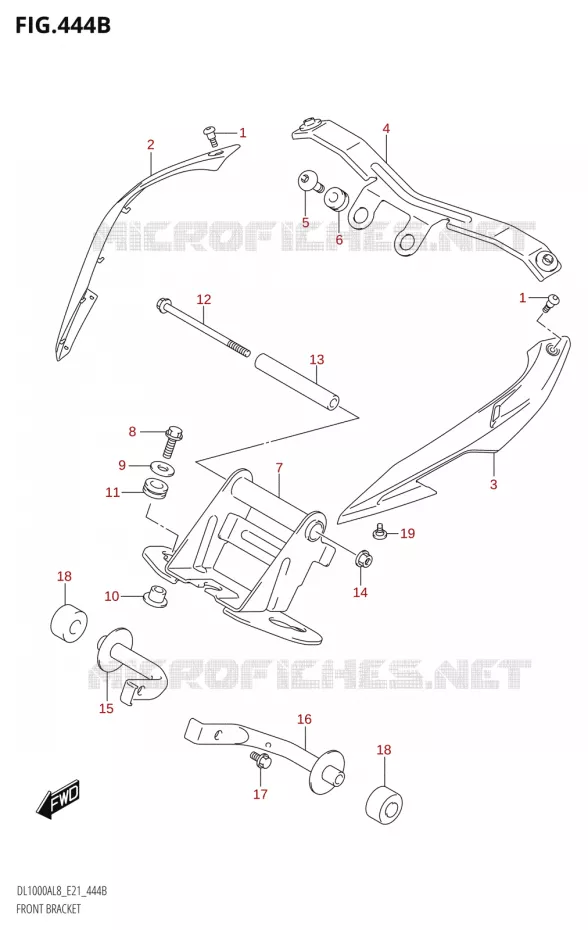 FRONT FAIRING BRACKET:L8:E21) Suzuki MOTO 1000 V-STROM 2018  DL1000AL8 E21