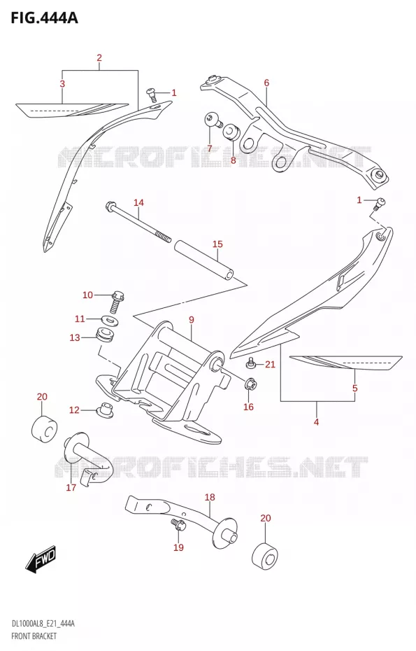 FRONT FAIRING BRACKET:L8:E21) Suzuki MOTO 1000 V-STROM 2018  DL1000AL8 E21