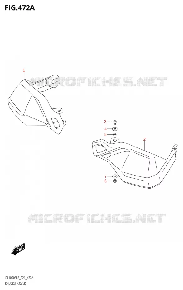 KNUCKLE COVERS Suzuki MOTO 1000 V-STROM 2018  DL1000AL8 E21