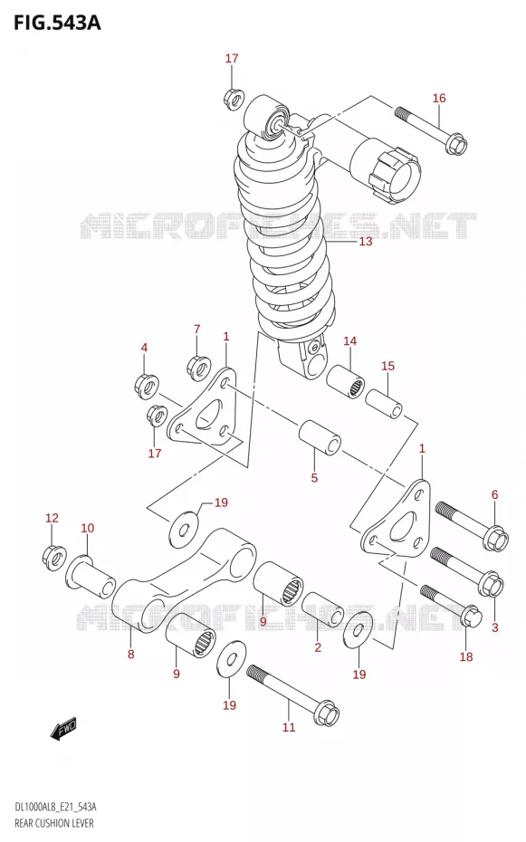 SHOCK ABSORBER LINKAGE Suzuki MOTO 1000 V-STROM 2018  DL1000AL8 E21