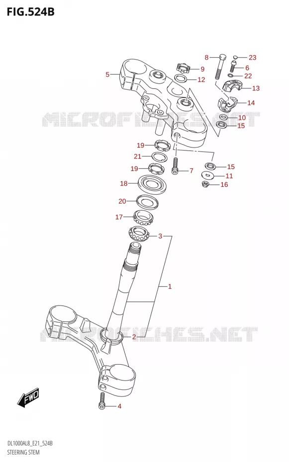 STEERING COLUMNL1000XA:L8:E21) Suzuki MOTO 1000 V-STROM 2018  DL1000AL8 E21