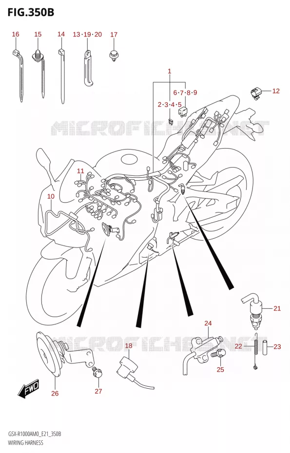 WIRING HARNESSU (GSX-R1000A) Suzuki MOTO 1000 GSX-R 2020  GSX-R1000A M0 (E21)