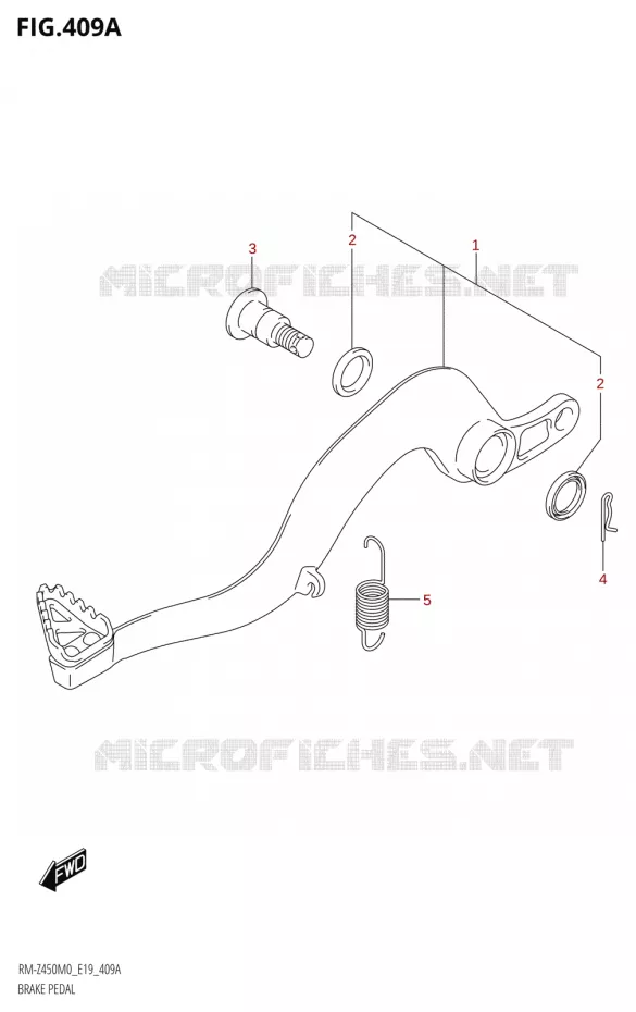 BRAKE PEDAL Suzuki MOTO 450 RM-Z 2020  RM-Z450 M0 (E19)