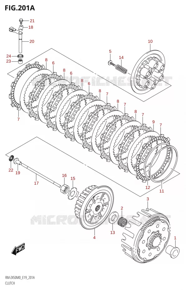 CLUTCH Suzuki MOTO 450 RM-Z 2020  RM-Z450 M0 (E19)