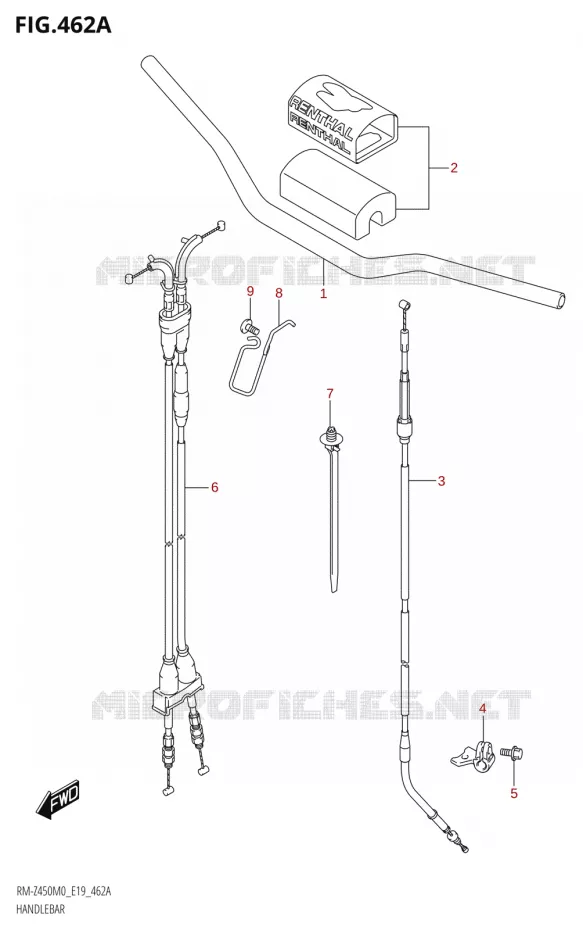 HANDLEBAR Suzuki MOTO 450 RM-Z 2020  RM-Z450 M0 (E19)