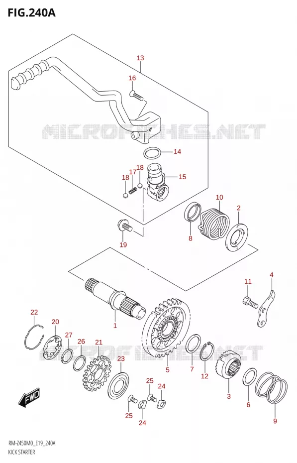 KICK STARTER Suzuki MOTO 450 RM-Z 2020  RM-Z450 M0 (E19)