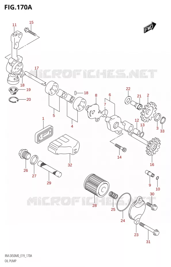 OIL PUMP Suzuki MOTO 450 RM-Z 2020  RM-Z450 M0 (E19)