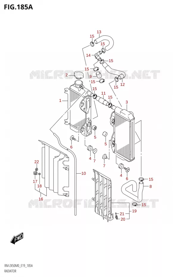 RADIATOR Suzuki MOTO 450 RM-Z 2020  RM-Z450 M0 (E19)