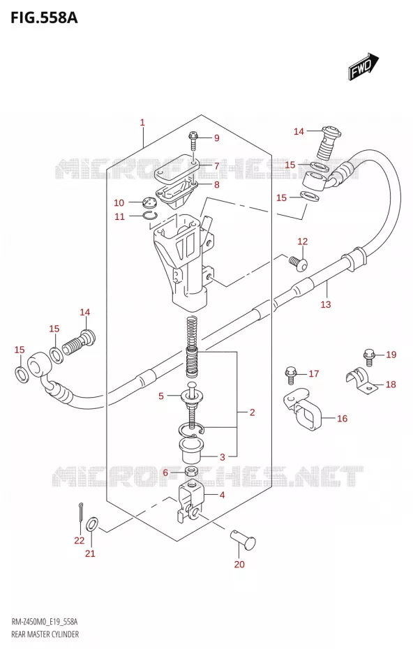 REAR MASTER CYLINDER Suzuki MOTO 450 RM-Z 2020  RM-Z450 M0 (E19)