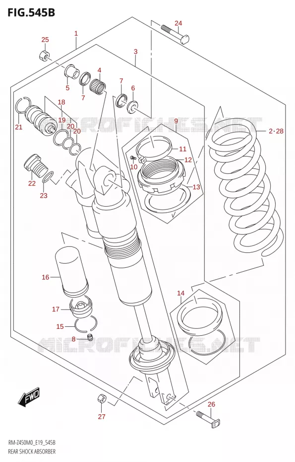 REAR SHOCK ABSORBER Suzuki MOTO 450 RM-Z 2020  RM-Z450 M0 (E19)