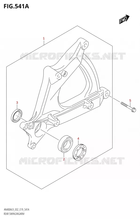 SWINGARM Suzuki SCOOTER 400 BURGMAN 2019  AN400A L9 (E02,E19)