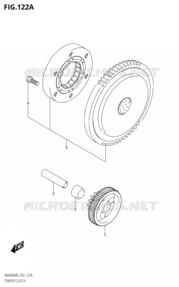 STARTER MOTOR CLUTCH Suzuki SCOOTER 400 BURGMAN 2020  AN400A M0 (E02,E19)