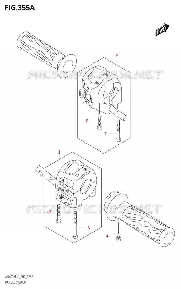 SWITCHES Suzuki SCOOTER 400 BURGMAN 2020  AN400A M0 (E02,E19)