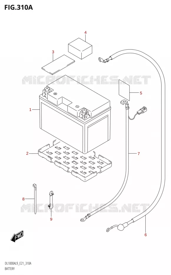 BATTERY Suzuki MOTO 1000 V-STROM 2019  DL1000XA L9 (E21)