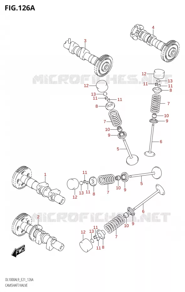 CAMSHAFT - VALVES Suzuki MOTO 1000 V-STROM 2019  DL1000A L9 (E21)