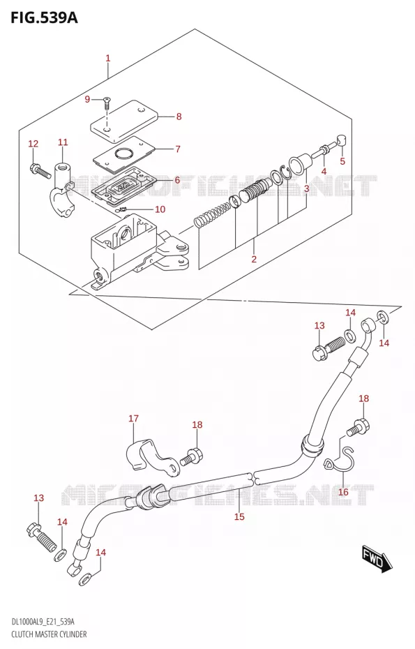 CLUTCH MASTER CYLINDER Suzuki MOTO 1000 V-STROM 2019  DL1000A L9 (E21)