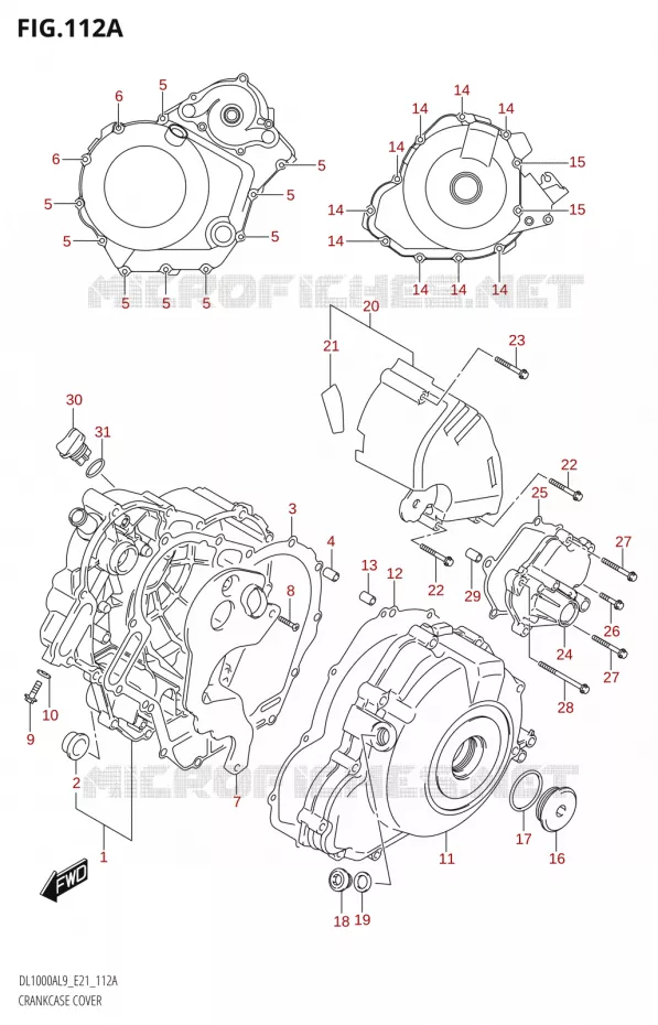 CRANKCASE COVER Suzuki MOTO 1000 V-STROM 2019  DL1000A L9 (E21)
