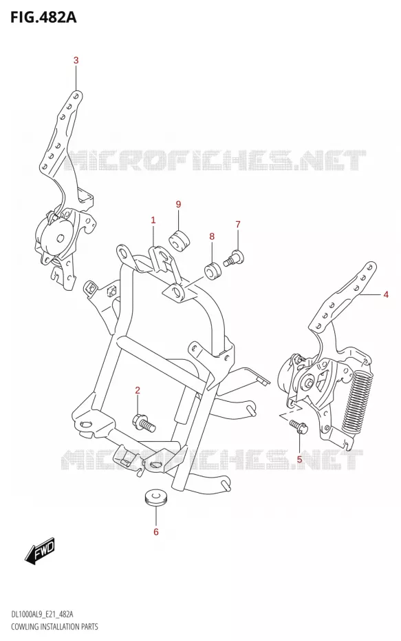 FAIRING INSTALLATION PARTS Suzuki MOTO 1000 V-STROM 2019  DL1000XA L9 (E21)