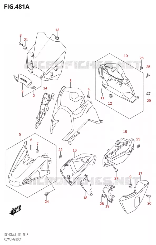 FAIRING Suzuki MOTO 1000 V-STROM 2019  DL1000A L9 (E21)