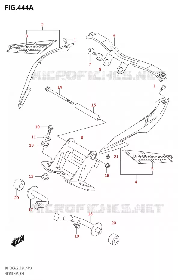 FRONT FAIRING BRACKETA:L9:E21) Suzuki MOTO 1000 V-STROM 2019  DL1000A L9 (E21)