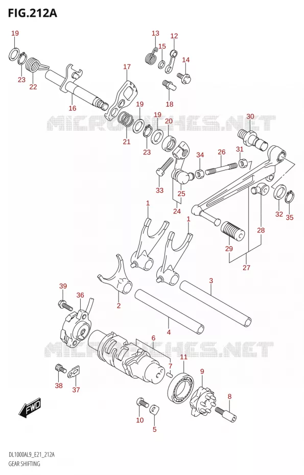 GEAR SHIFTING ASSY Suzuki MOTO 1000 V-STROM 2019  DL1000A L9 (E21)