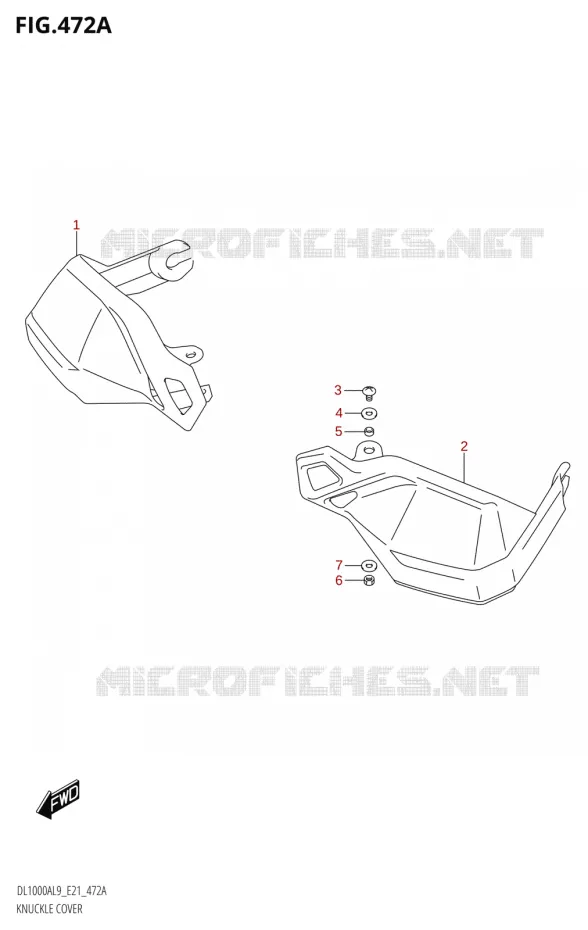KNUCKLE COVERS Suzuki MOTO 1000 V-STROM 2019  DL1000XA L9 (E21)