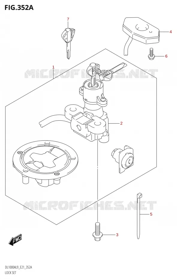 LOCK SET Suzuki MOTO 1000 V-STROM 2019  DL1000XA L9 (E21)