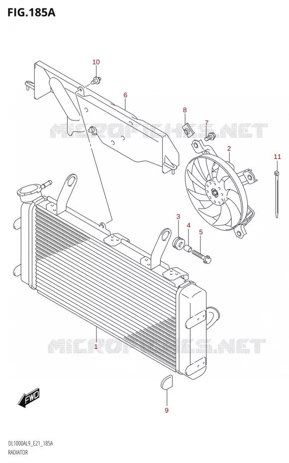 RADIATOR Suzuki MOTO 1000 V-STROM 2019  DL1000A L9 (E21)