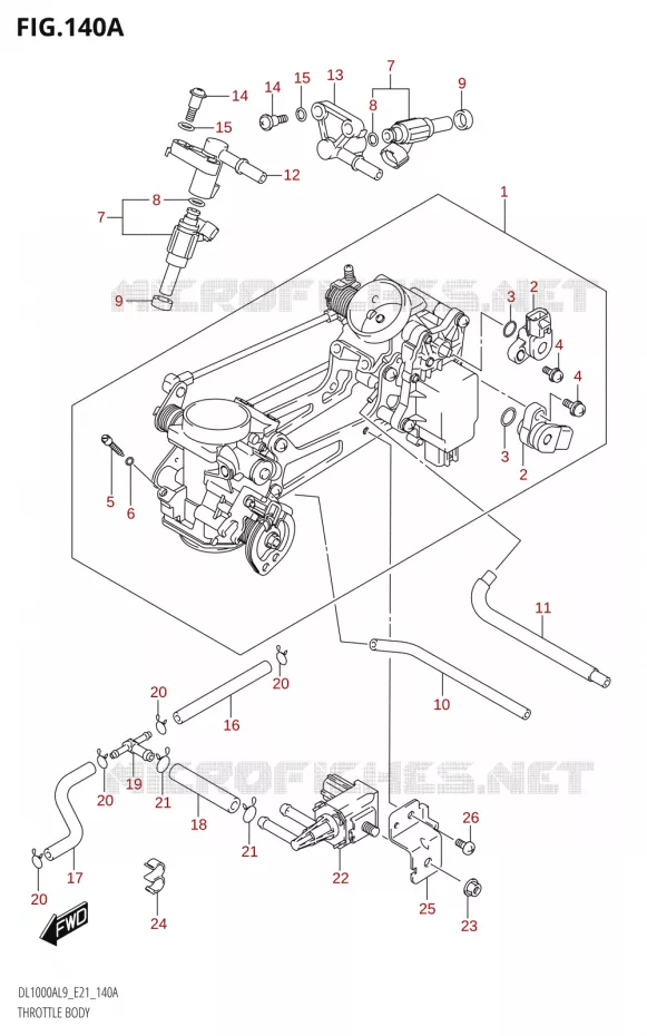 THROTTLE BODY Suzuki MOTO 1000 V-STROM 2019  DL1000A L9 (E21)