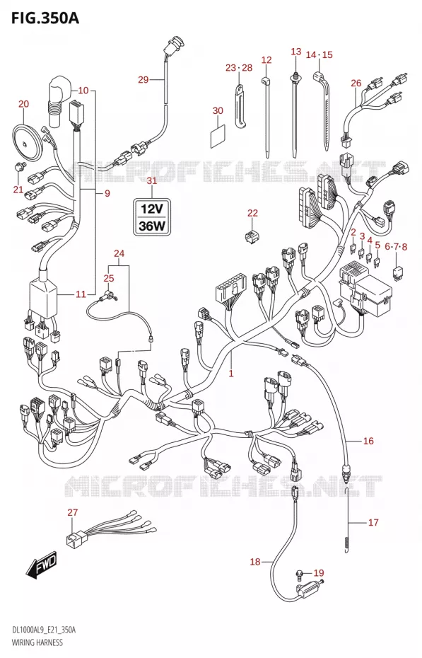 WIRING HARNESS Suzuki MOTO 1000 V-STROM 2019  DL1000A L9 (E21)