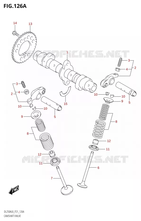 CAMSHAFT - VALVES Suzuki MOTO 250 V-STROM 2018  DL250A L8 (P21)