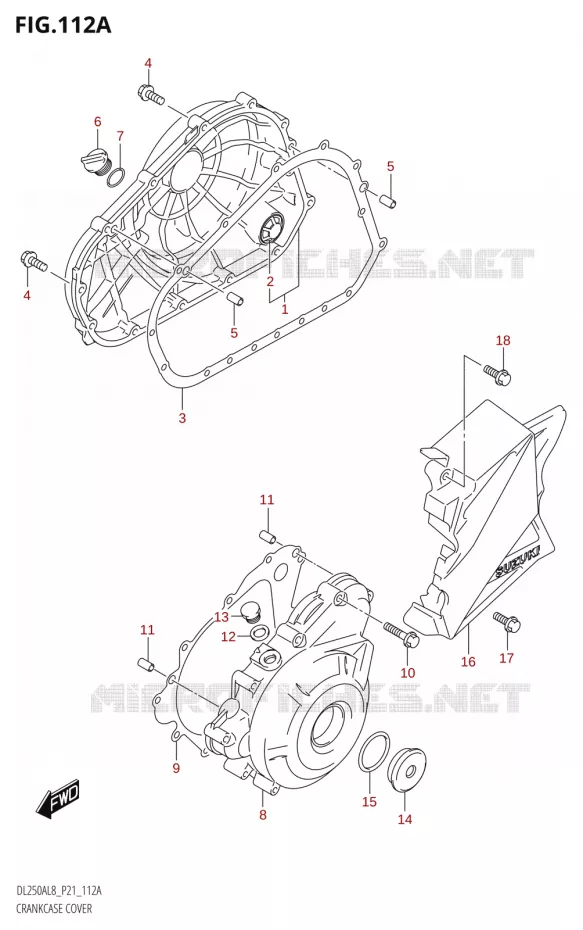 CRANKCASE COVER Suzuki MOTO 250 V-STROM 2018  DL250A L8 (P21)