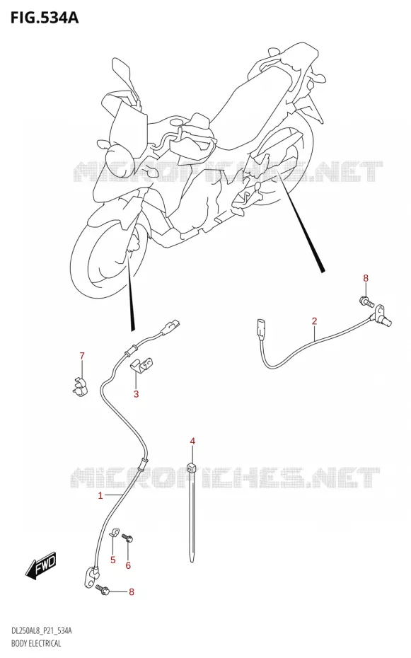 ELECTRICAL COMPONENTS Suzuki MOTO 250 V-STROM 2018  DL250A L8 (P21)