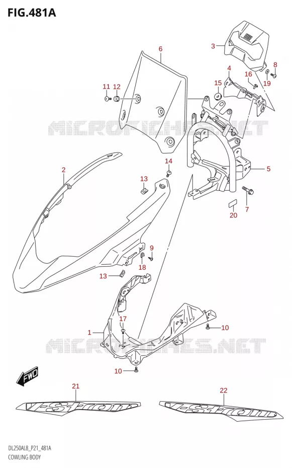 FAIRING Suzuki MOTO 250 V-STROM 2018  DL250A L8 (P21)